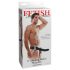 Fetish Strap-On 8 - kinnitusvöö, õõnes vibraator (must)