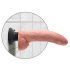 King Cock 9 - painduv iminapaga vibraator (26 cm) - naturaalne