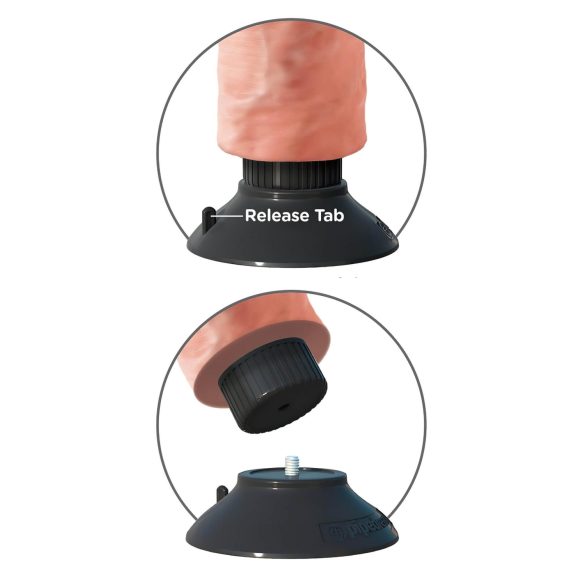 King Cock 9 - painduv vibraator iminapaga 26cm - naturaalne