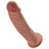 King Cock 9 - iminapaga realistlik dildo (23 cm) - tume naturaalne