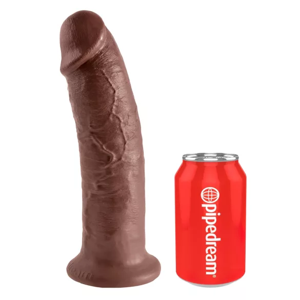King Cock 10 - suur iminapaga dildo (25 cm, pruun)