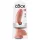 King Cock 9 - suur iminapaga munanditega dildo (23 cm, naturaalne)