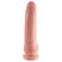 King Cock 9 - suur iminapaga munanditega dildo (23 cm, naturaalne)