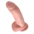 King Cock 9 - suur iminapaga munanditega dildo (23 cm, naturaalne)