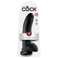 King Cock 9 - dildo munanditega iminapaga - must 23cm