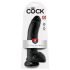 King Cock 9 - suur iminapaga munanditeg dildop (23cm) - must