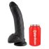 King Cock 9 - suur iminapaga munanditeg dildop (23cm) - must
