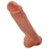 King Cock 11 - iminapaga suguliidiga dildo (28cm) - tume naturaalne