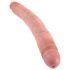 King Cock 12 Slim - elutruu topeltdildo (31cm) - naturaalne
