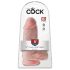 King Cock 9 Chubby - iminapaga, munadega dildo (23cm) - naturaalne