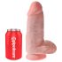 King Cock 9 Chubby - iminapaga, munadega dildo (23cm) - naturaalne