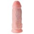 King Cock 9 Chubby - iminapaga, munadega dildo (23cm) - naturaalne