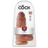 King Cock 9 Chubby - iminapaga, dildo (23cm) - tume naturaalne