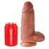 King Cock 9 Chubby - iminapaga, dildo (23cm) - tume naturaalne