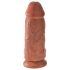 King Cock 9 Chubby - iminapaga, dildo (23cm) - tume naturaalne