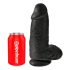 King Cock 9 Chubby iminapiga dildo munanditega 23cm must