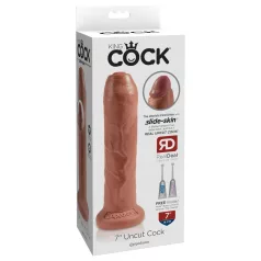 King Cock 7 - realistlik dildol 18cm - tume naturaalne