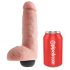 King Cock 8 - elutru dildogaasi pritsija (20cm) - naturaalne