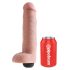 King Cock 10 - elutru pritsiva dildo (25 cm) - naturaalne
