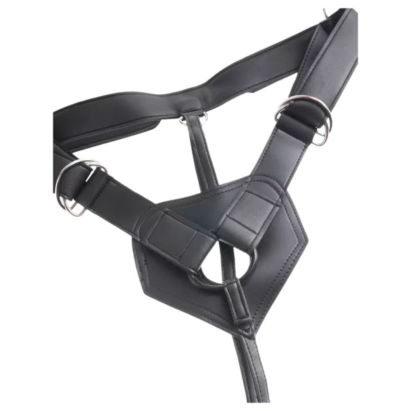 King Cock 7 - strap-on dildo rihmaga - must