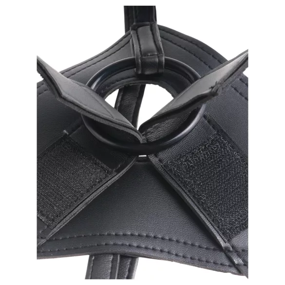 King Cock 7 - strap-on dildo rihmaga - must