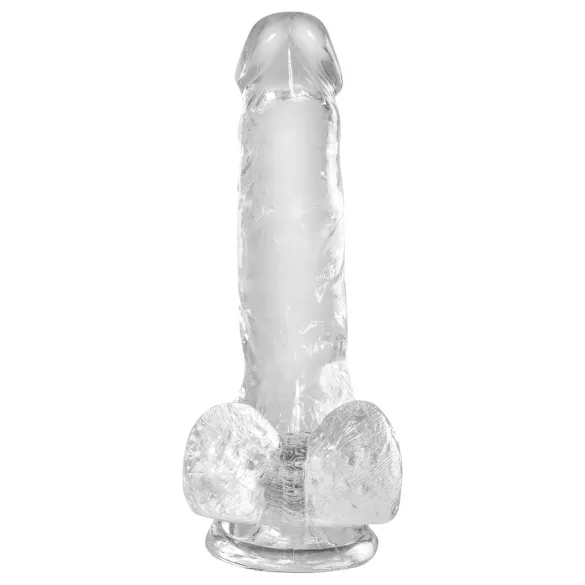 King Cock Clear 6 - realistlik dildoga munanditega iminapp, 15 cm
