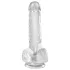 King Cock Clear 6 - realistlik dildoga munanditega iminapp, 15 cm