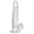 King Cock Clear 7 - iminapaga ja munanditega dildo (18cm)