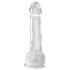 King Cock Clear 7 - iminapaga ja munanditega dildo (18cm)