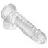 King Cock Clear 7 - iminapaga ja munanditega dildo (18cm)