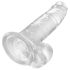 King Cock Clear 7 - iminapaga ja munanditega dildo (18cm)