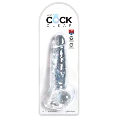 King Cock Clear 8 - dildo munanditega iminapaga 20cm