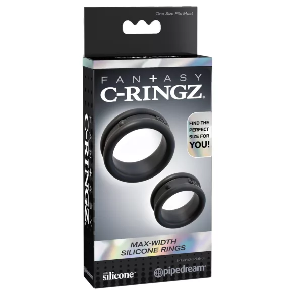 Pipedream - Fantasy C-Ringz - peenise- ja munandiring (must)
