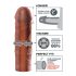 X-TENSION Mega 2 - elutruu peenisehülsi (20,3 cm) - tume naturaalne