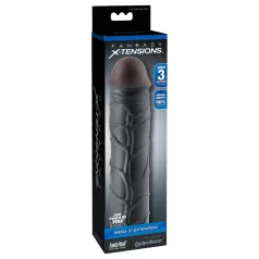   Pipedream - X-TENSION Mega 3 - realistlik peenisehülss (22,8 cm, must)