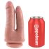 King Cock Double Penetrator - elutruu topelt dildo (naturaalne)