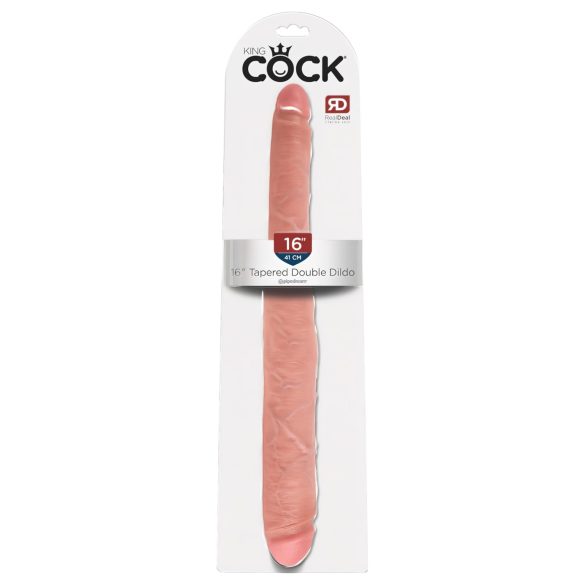 King Cock 16 Tapered - elutru toppelt dildot (41 cm) - naturaalne