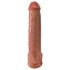 King Cock 15 - hiiglaslik dildo (38 cm) - tume naturaalne