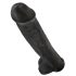 King Cock 15 - iminapaga dildoga munanditega (38 cm) - must