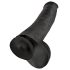 King Cock 15 - iminapaga dildoga munanditega (38 cm) - must