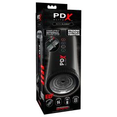   PDX Moto Blower - masturbaator imemisfunktsiooniga, vibreeriv - must