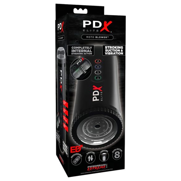 PDX Moto Blower - imemisev, vibreeriv masturbaator (must)
