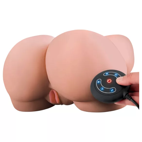 PDX Elite Milk Me Silly - vibratsiooniga nuku masturbator (naturaalne)