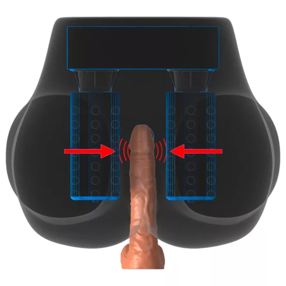 PDX Elite Milk Me Silly - vibratsiooniga nuku masturbator (naturaalne)