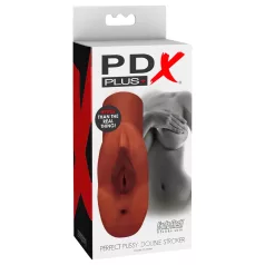   PDX - masturbaator 2in1 - realistlik topelt tupik ja suu - pruun