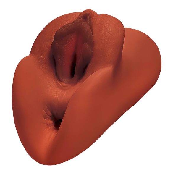 PDX - masturbaator 2in1 - realistlik topelt tupik ja suu - pruun