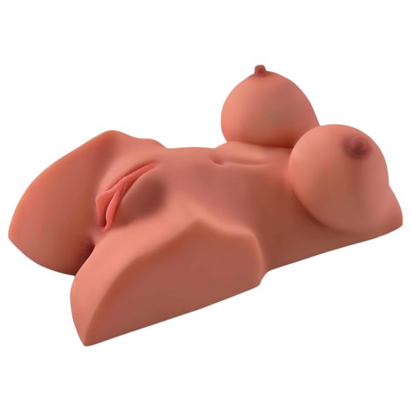 PDX Perfect DD's - torso kahe naudingukanaliga - (pruun)