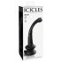 Icicles No. 87 - G+P-punkti klaasist dildo (must)