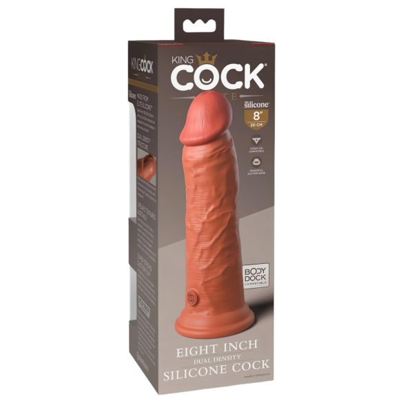 King Cock Elite 8 - iminapaga dildo 20cm - tume naturaalne