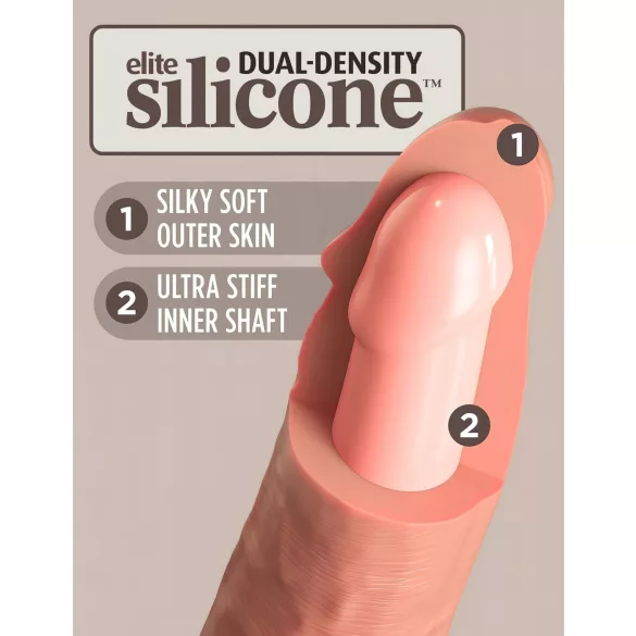 King Cock Elite 9 - realistlik dildoga iminapaga - 23cm naturaalne